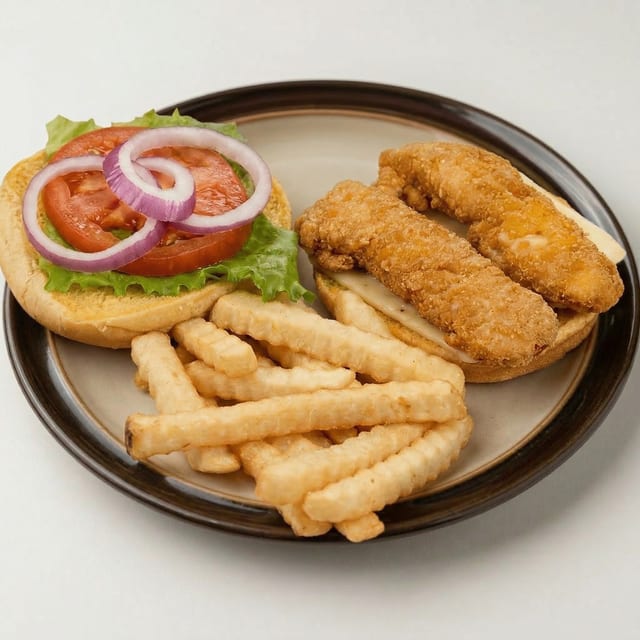 Chicken Strips Sandwich.