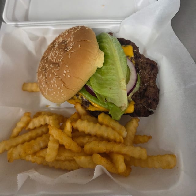 Cheeseburger with Fries.