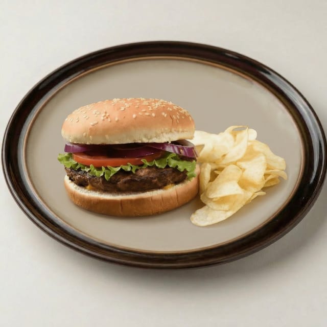 Cheeseburger with Chips.